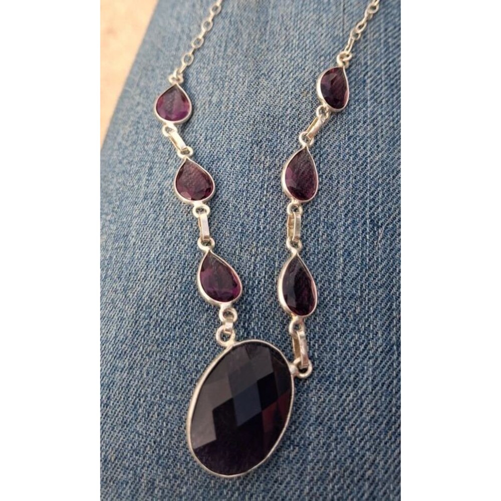 Amethyst crystal handmade necklace unique